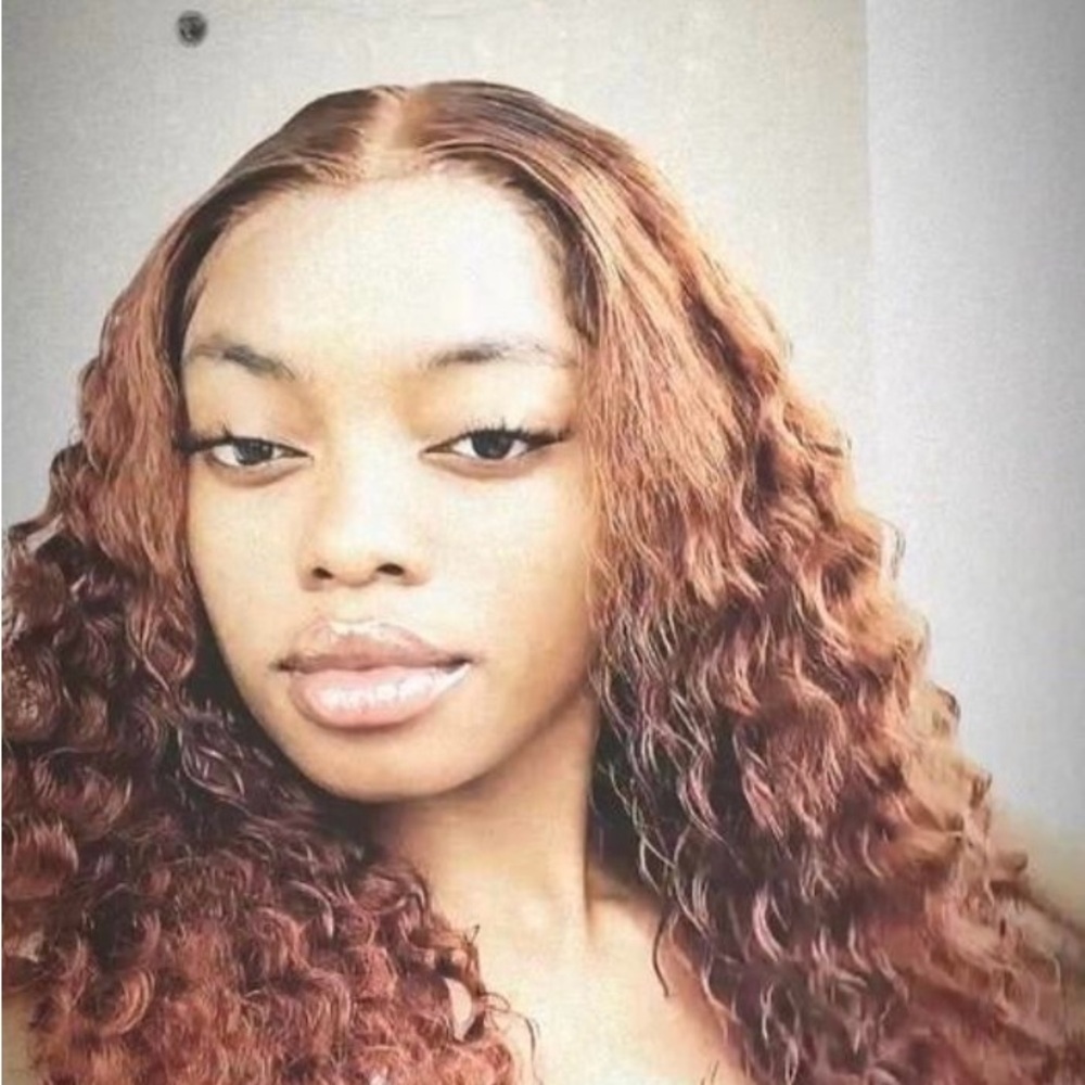 24 inch ginger curly human hair Wig!